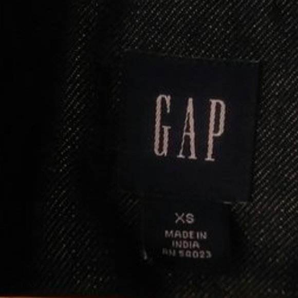GAP Double Breasted Denim Jean Jacket SZ XS - Picture 2 of 6
